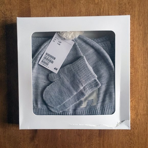 H&M toddler blanket, hat, mittens set 1-2Y NWT - Picture 3 of 10